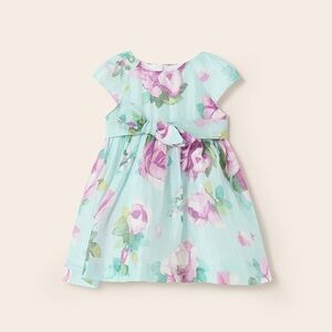 Size 9 months Mayoral Pastel Floral Dress with Bow